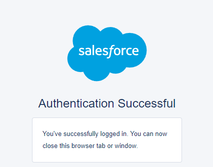 Authentication Successful